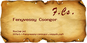 Fenyvessy Csongor névjegykártya