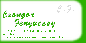 csongor fenyvessy business card